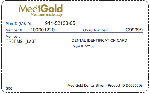 MedicGold ID card front